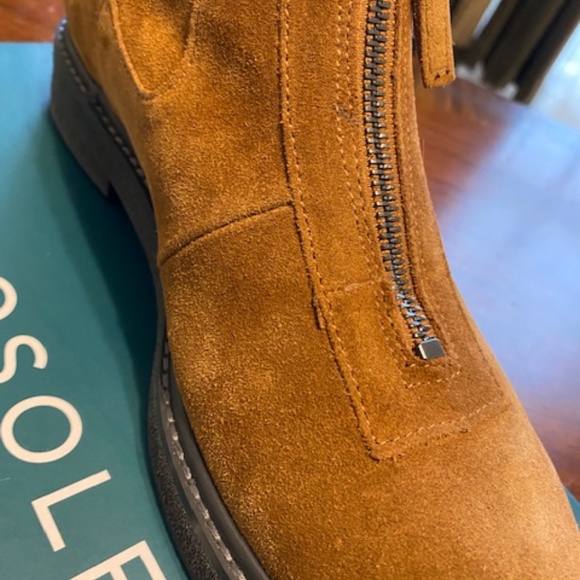 Aerosoles Vale Brown Suede Slip On Boot With Center Zip (NWT) - Picture 8 of 13